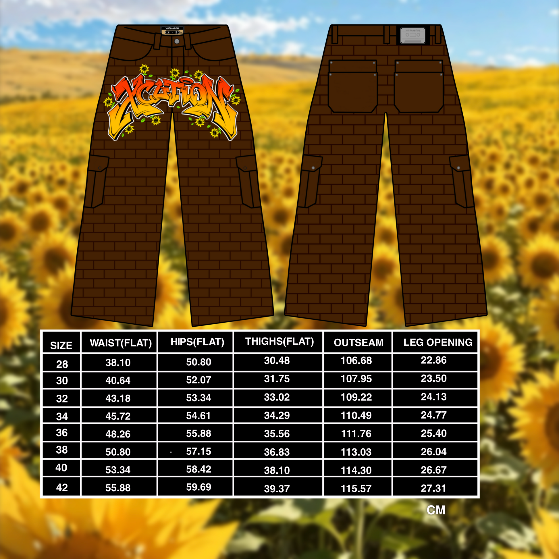 Brick wall graffiti pants (pre-order)