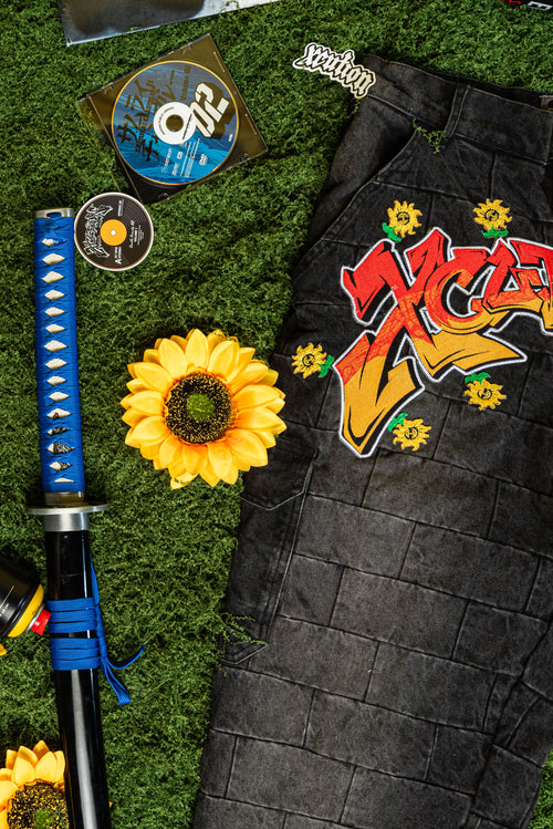 Concrete wall graffiti pants (pre-order)