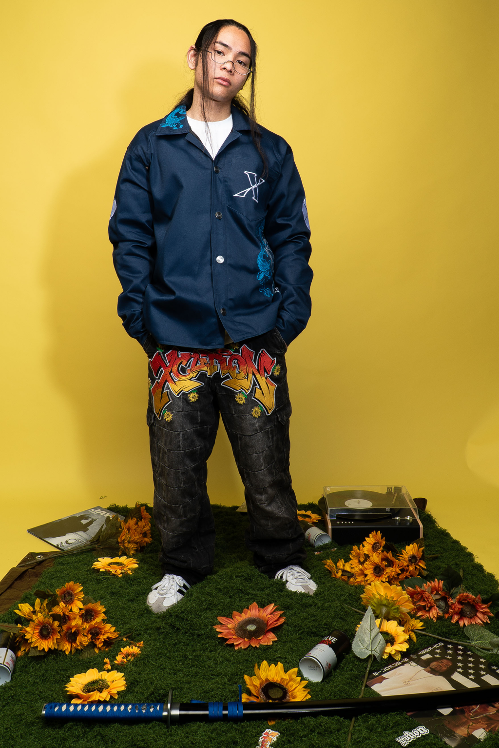 Concrete wall graffiti pants (pre-order)